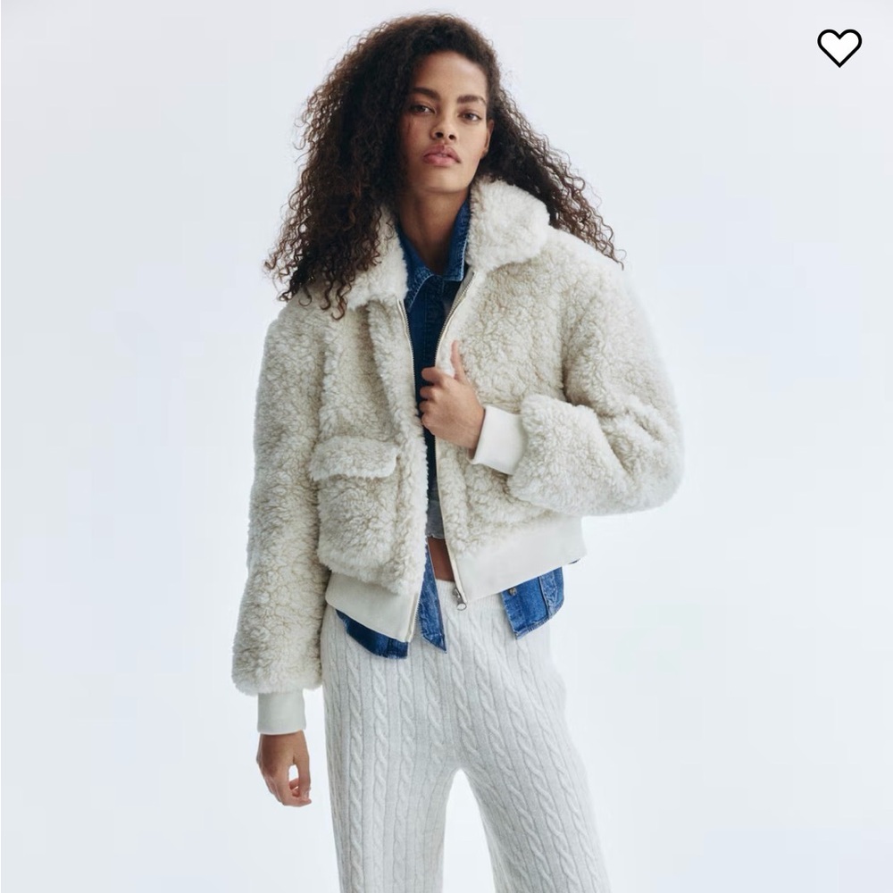 H&M Cream Sherpa Jacket - Sold Out - Picture 2 of 6